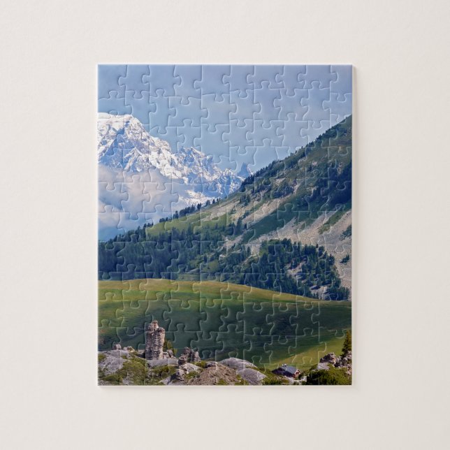 Puzzle Vue sur la montagne de La Plagne en France (Vertical)