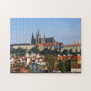 Puzzle Vue sur la vieille ville et le château de Prague, 