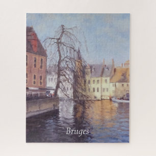 Puzzle Vue sur la ville et le canal de Bruges pittoresque
