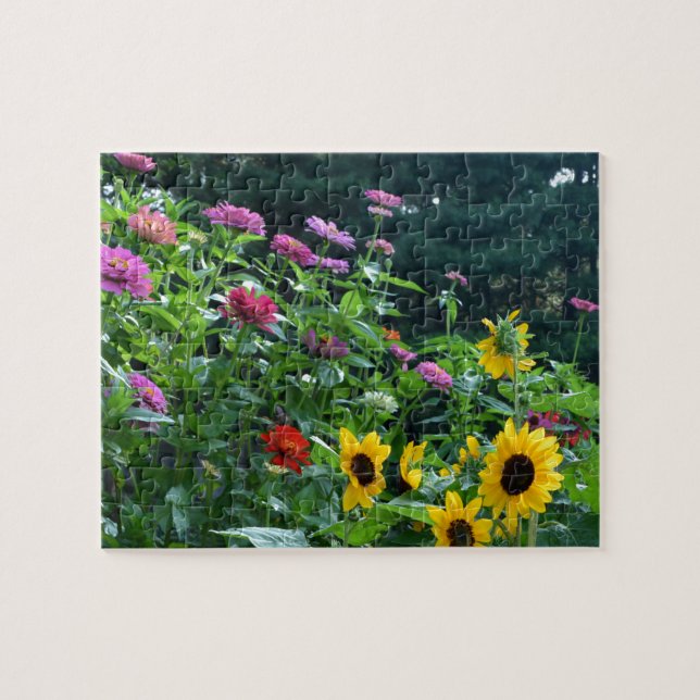 Puzzle Vue sur le jardin, beau jardin fleuri jardin (Horizontal)