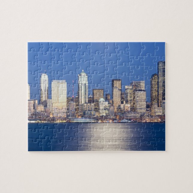 Puzzle WA, Seattle, ligne d'horizon de Seattle et baie d' (Horizontal)