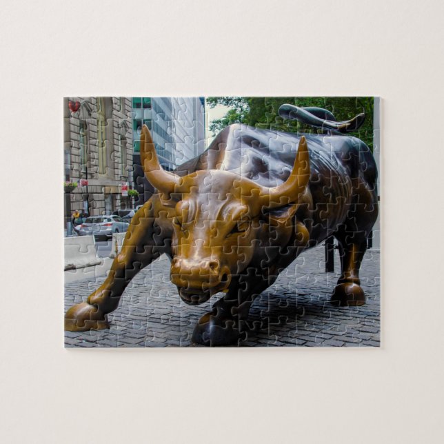 Puzzle Wall Street Bull (Horizontal)