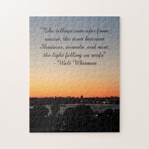 Puzzle Walt Whitman Poem Coucher du soleil Village éloign