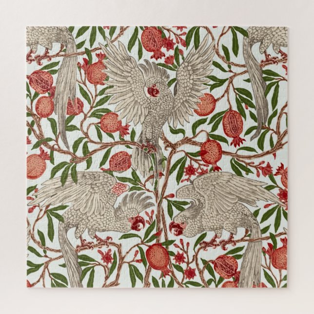 Puzzle Walter Crane Cacatoès blanc Grenade rouge Art (Vertical)
