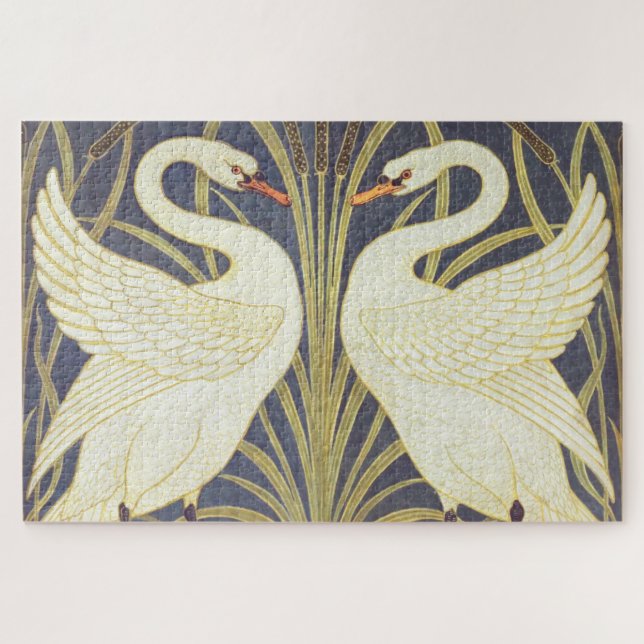 Puzzle Walter Crane Cygne, Jonc Et Iris Art Nouveau (Horizontal)