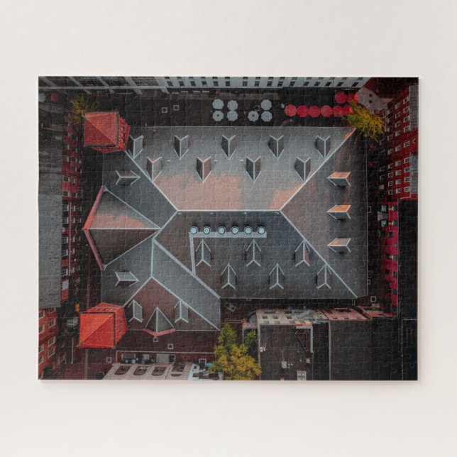 Puzzle Warm Sunset on Market Roof Top in August (Horizontal)