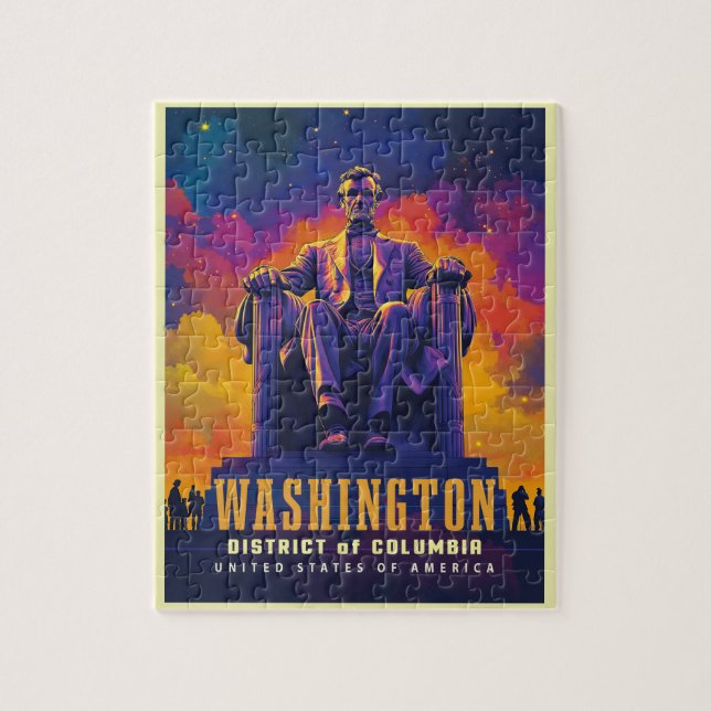 Puzzle Washington D.C. avec Lincoln Memorial (Vertical)