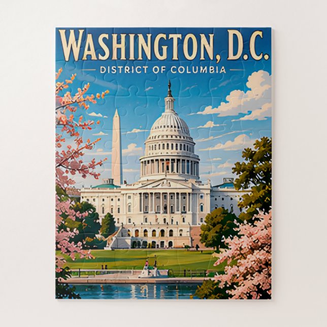 Puzzle 🏛️ Washington DC Capitole Mémoire de Voyage (Vertical)