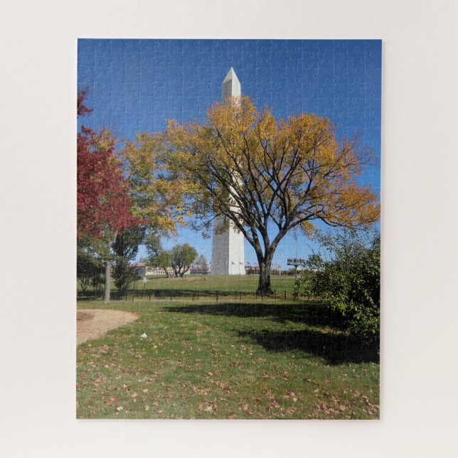 Puzzle Washington DC Monument et Fall Trees (Vertical)