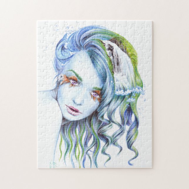 Puzzle Water Mermaid girl Surreal Imaginaire Portrait art (Vertical)