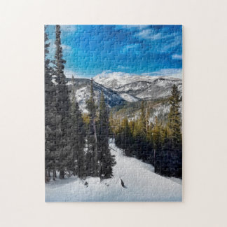 Puzzle Watercolor Snowy Mountain