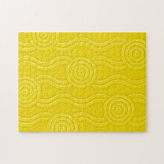 Puzzle Wattle Australian Dreamtime River Motif (Horizontal)