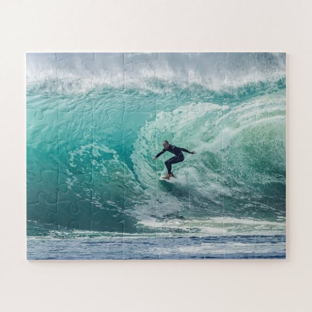 Puzzle Wave Surf Sports de surf Blue Ocean (Horizontal)
