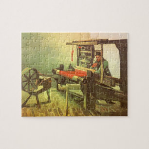 Puzzle Weaver Facing Left Spinning Wheel Vincent van Gogh