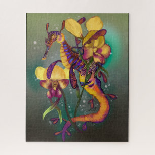 Puzzle Weedy Seadragon avec orchidées