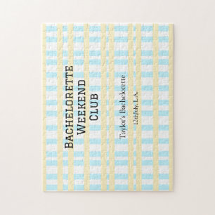 PUZZLE WEEK-END CLUB RETRO EVE DE FILLE BLEU JAUNE DATE