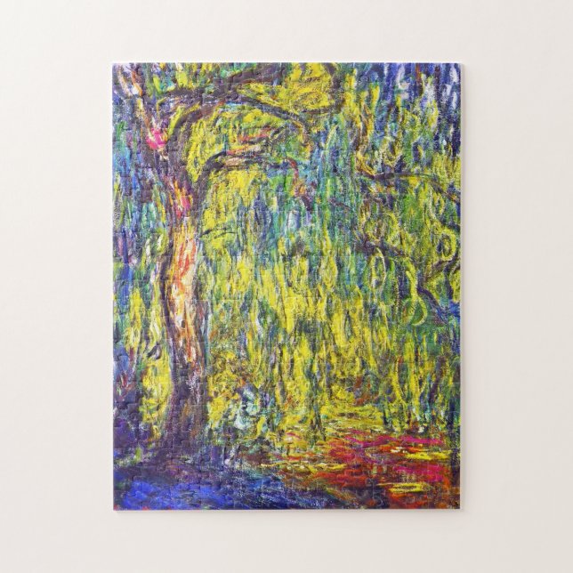 Puzzle Weight Willow Claude Monet peinture vibrante art (Vertical)