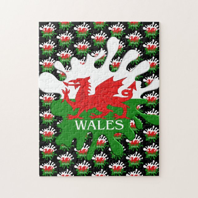 Puzzle Welsh Cymru Flag (Vertical)