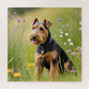 Puzzle Welsh Terrier Dans Fleur sauvage Meadow