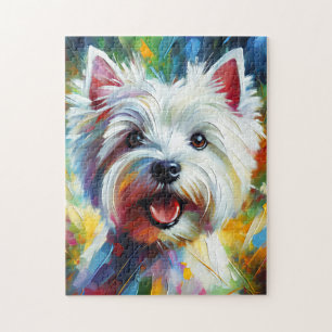 Puzzle West Highland White Terrier (Westie) Chien Acryliq