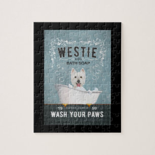 Puzzle Westie Dog Bath Soap West Highland White Terrier