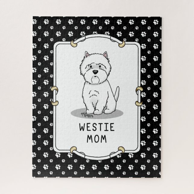 Puzzle Westie Mom - West Highland White Terrier Mom (Vertical)