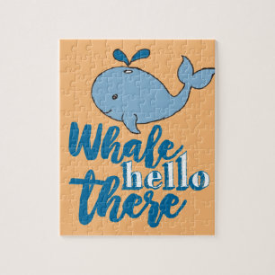 Puzzle Whale Hello There Whale Cartoon mignonne Baby Whal
