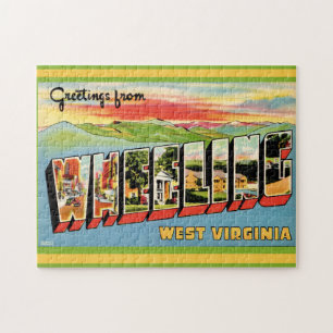 Puzzle Wheeling WV Vintage 11x14
