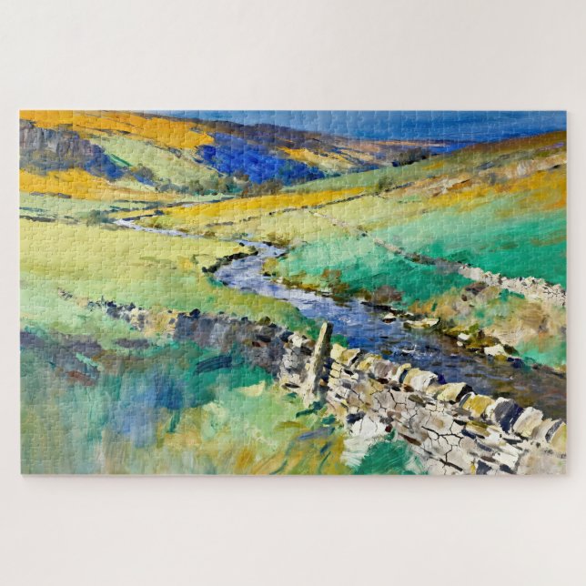 Puzzle "Where Water Sings" - Un paysage du Yorkshire (Horizontal)
