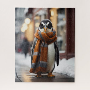 Puzzle Whimsical Cosy Penguin hiver neigeux
