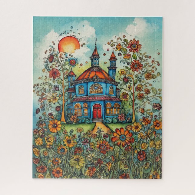 Puzzle Whimsical Garden Cottage (Vertical)