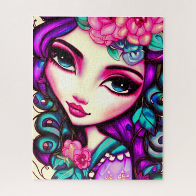 Puzzle Whimsical Girl Artistique (Vertical)