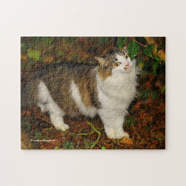 Puzzle Whimsical Le Chat et la Camellia (Horizontal)