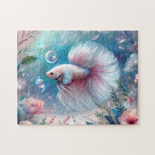 Puzzle Whimsical Pink Betta Fish (Horizontal)