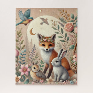 Puzzle Whimsical Rustic Woodland Animaux