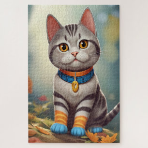 Puzzle Whimsland Amérique Woodland Shorthair Cat