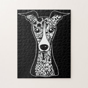 Puzzle Whippet Lover   Art graphique italien Greyhound Fa