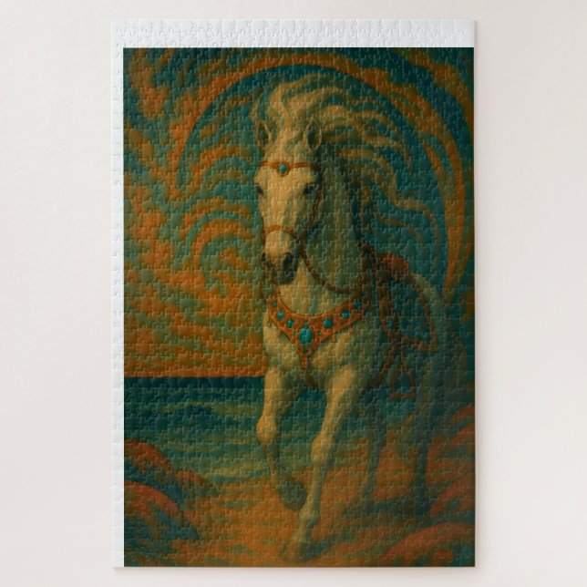 Puzzle Whirl of Wonder-Carousel Dreams in Motion (Vertical)