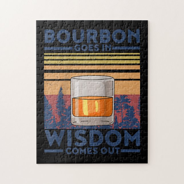 Puzzle Whiskey Bourbon entre dans la sagesse sort (Vertical)