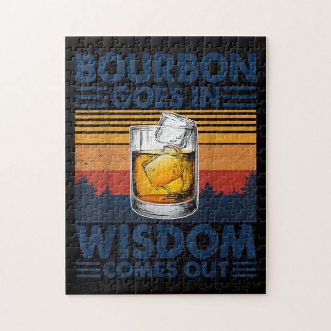 Puzzle Whiskey Bourbon entre dans la sagesse sort (Vertical)