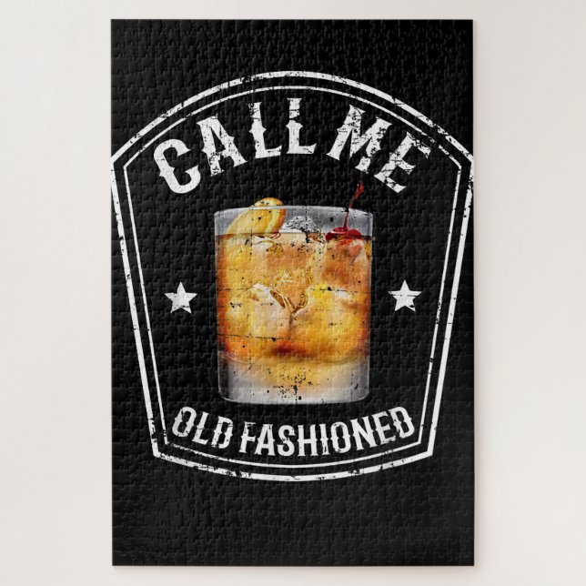 Puzzle Whiskey Calls Me Old Fashioned (Vertical)