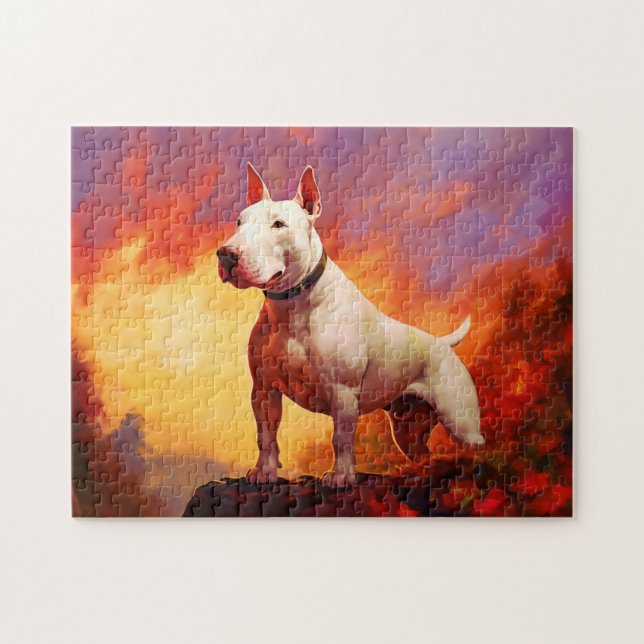 Puzzle White Bull Terrier (Horizontal)