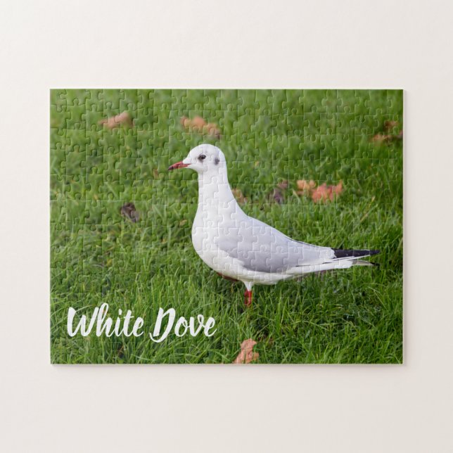 Puzzle White Dove for bird and Pigeon lover cadeau (Horizontal)