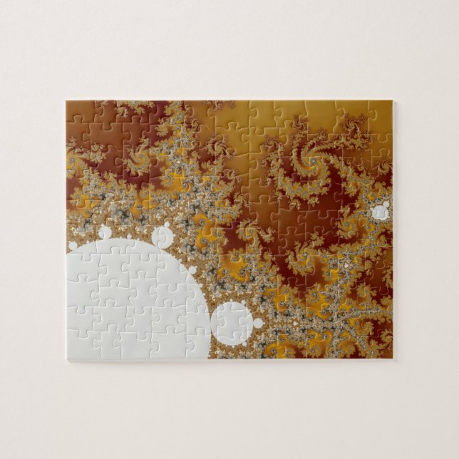 Puzzle White Dragon - Fractal Art (Horizontal)