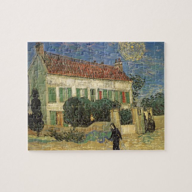 Puzzle White House at Night by Vincent van Gogh (Horizontal)