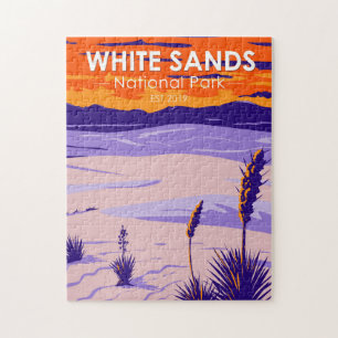 Puzzle White Sands National Park Nouveau Mexique Vintage