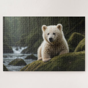 Puzzle White Spirit Bear Cub Wildlife Art