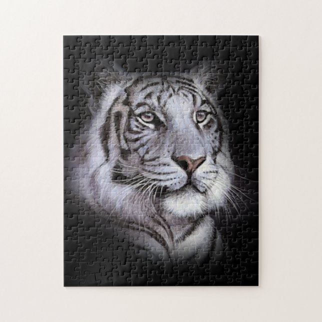 Puzzle White Tiger Face (Vertical)