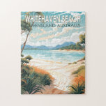 Puzzle Whitehaven Beach Queensland Australie Travel Art<br><div class="desc">Design vectoriel de Whitehaven Beach. Whitehaven Beach se trouve sur Whitsunday Island,  Queensland,  Australie.</div>