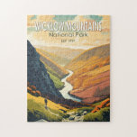 Puzzle Wicklow Mountains National Park Irlande Travel Art<br><div class="desc">Design vectoriel de Wicklow Mountains. Le parc s'étend à travers le comté de Wicklow ainsi que de petites zones de South Dublin et Dún Laoghaire.</div>
